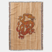 Een Crimson Dragon op Bamboo als Deken (Voorkant Verticaal)