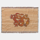 Een Crimson Dragon op Bamboo als Deken (Voorkant)