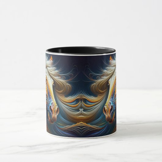 Een crinkerpaard met wind. mok (Midden)