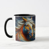 Een crinkerpaard met wind. mok (Links)