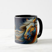 Een crinkerpaard met wind. mok (Voorkant rechts)