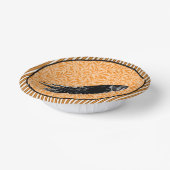 Een Crow of Raven Halloween Sinaasappel en zwart Papieren Kommen (Gebogen)