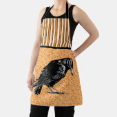 Een Crow of Raven Halloween Sinaasappel en zwart Schort (Insitu)