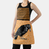Een Crow of Raven Halloween Sinaasappel en zwart Schort (Insitu)