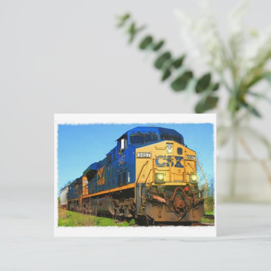 Een CSX-trein Briefkaart (Staand voorkant)