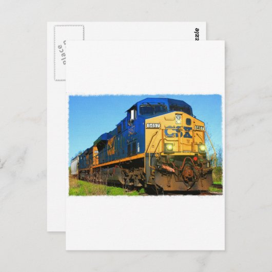 Een CSX-trein Briefkaart (Voorkant / Achterkant)