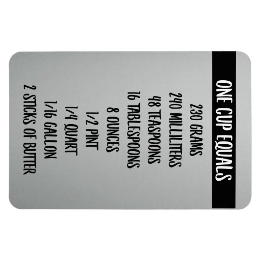 ÉÉN CUP is gelijk | Faux Roestvrij staal Magneet (Horizontaal)