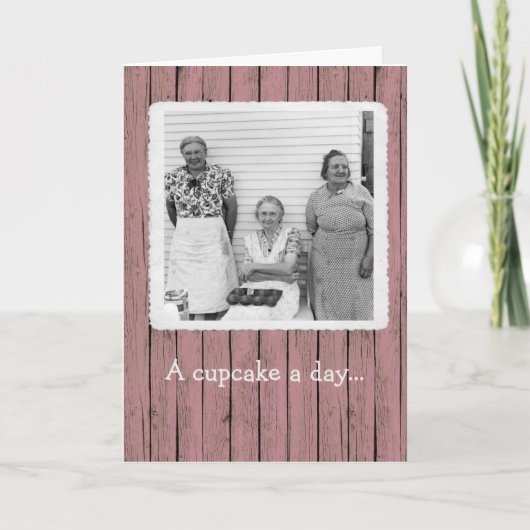 Een Cupcake per dag-verjaardagskaart Bedankkaart (Voorkant)