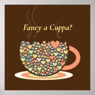 Een Cuppa fancy? Thee, dat is. Poster