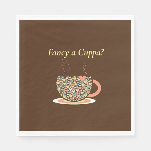 Een Cuppa fancy? Thee, dat is. Servet (Voorkant)