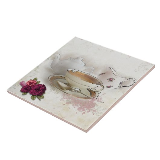 Een Cuppa Tea Tile Tegeltje (Zijkant)