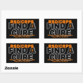 EEN CURE/BOLD...RSD/CRPS VINDEN RECHTHOEKIGE STICKER (Vel)