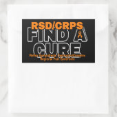 EEN CURE/BOLD...RSD/CRPS VINDEN RECHTHOEKIGE STICKER (Tas)