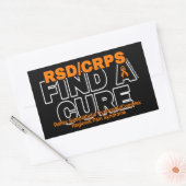 EEN CURE/BOLD...RSD/CRPS VINDEN RECHTHOEKIGE STICKER (Envelop)