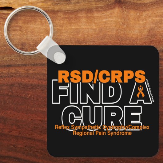 EEN CURE/BOLD...RSD/CRPS VINDEN SLEUTELHANGER (Voorkant)