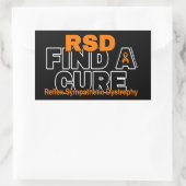 EEN CURE/BOLD VINDEN...RSD RECHTHOEKIGE STICKER (Tas)