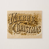 Een Currier en Ives Merry Kerstmis Legpuzzel (Horizontaal)