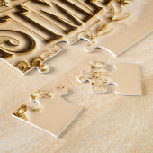 Een Currier en Ives Merry Kerstmis Legpuzzel (Zijkant)