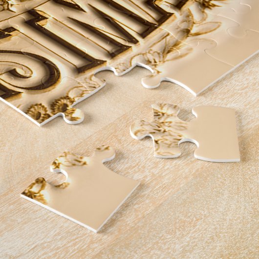 Een Currier en Ives Merry Kerstmis Legpuzzel (Zijkant)