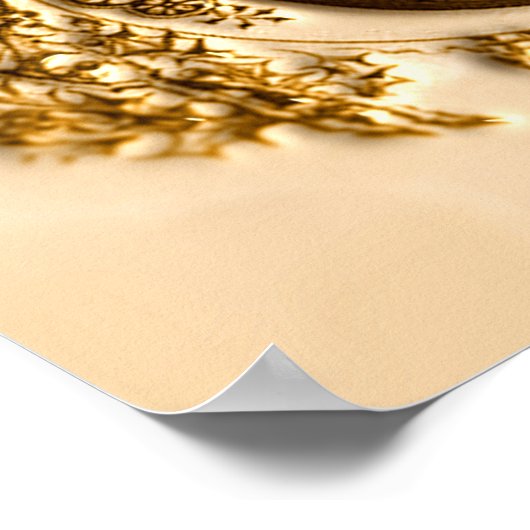 Een Currier en Ives Merry Kerstmis Poster (Hoek)