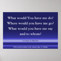 Een cursus in het poster van Miracles, Spirituele 