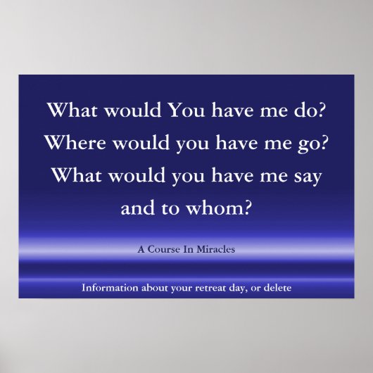 Een cursus in het poster van Miracles, Spirituele  (Voorkant)