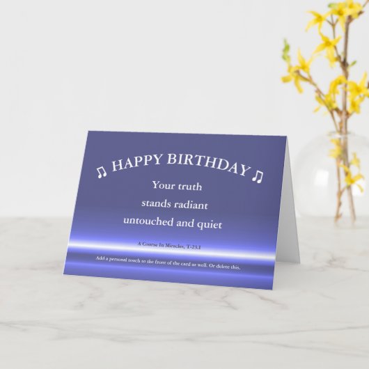 Een cursus in Miracles Verjaardag Kaart Truth staa (Gele Bloem)