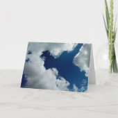 Een curve in de wolken bedankkaart (Voorkant)