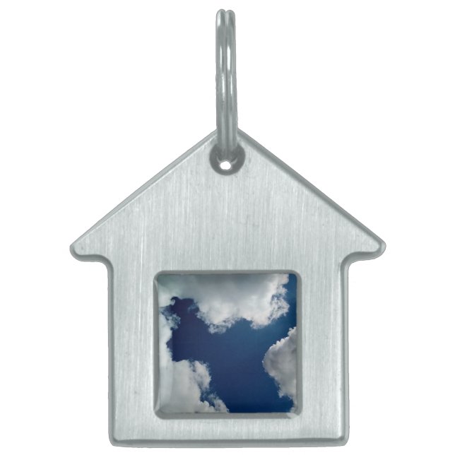 Een curve in de wolken huisdieren naamplaatje (Voorkant)