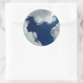 Een curve in de wolken ronde sticker (Tas)