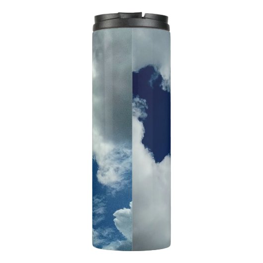 Een curve in de wolken thermosbeker (Achterkant)