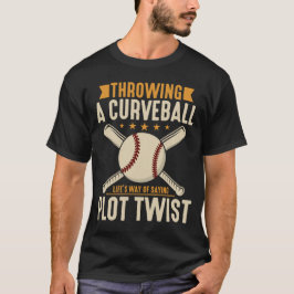 Een Curveball Plot Twist Grappige Sport T-shirt