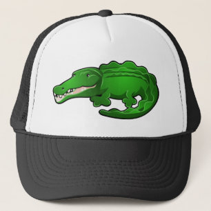 Een Cute Alligator of Crocodile Cartoon Character Trucker Pet