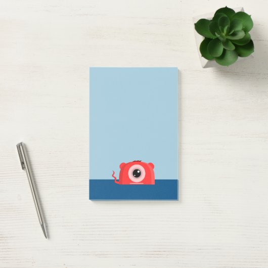 Een Cute and Friendly Cyclops Mutant Monster Post-it® Notes (Kantoor)