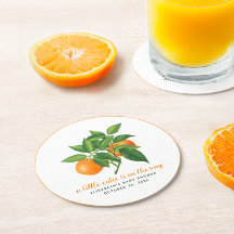Een Cute Baby Shower Oranje & Citrus Bladeren