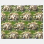 Een Cute Capybara Dreams in de zomer van de zon Fleece Deken (Voorkant (Horizontaal))