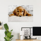 Een Cute Cocker Spaniel Poster (Thuiskantoor)