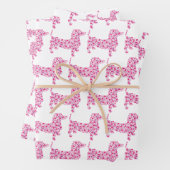 Een Cute Dachshund, bestaande uit kleine roze hart Inpakpapier Vel (In situ)