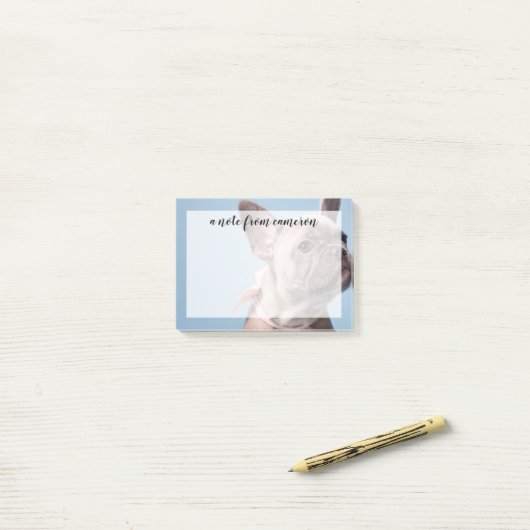 Een Cute French Bulldog Post-it® Notes (Op bureau)
