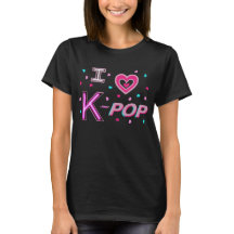 Een Cute I Hart K-Pop T-shirt
