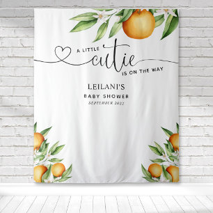 Een Cute Oranje Baby Shower Tapijt Wandkleed