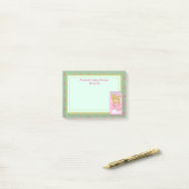Een Cute Pink Beer Baby shower Post-it® Notes (Op bureau)