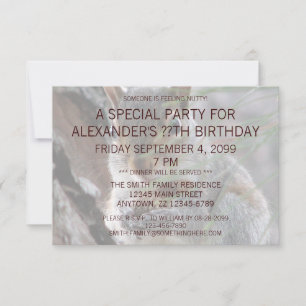 Een Cute Squirrel met Peanut Birthday Party Funny Kaart