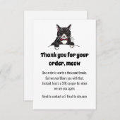 Een Cute Tuxedo Cat Hartelijk dank voor klanten Bedankkaart (Voorkant / Achterkant)