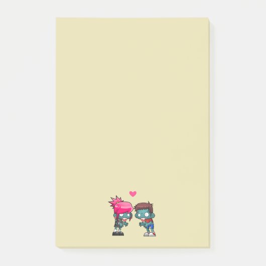 Een Cute Zombie Couple in Love Illustration Post-it® Notes (Voorkant)