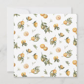 Een cutie is op de weg Citrus Baby shower Kaart (Achterkant)