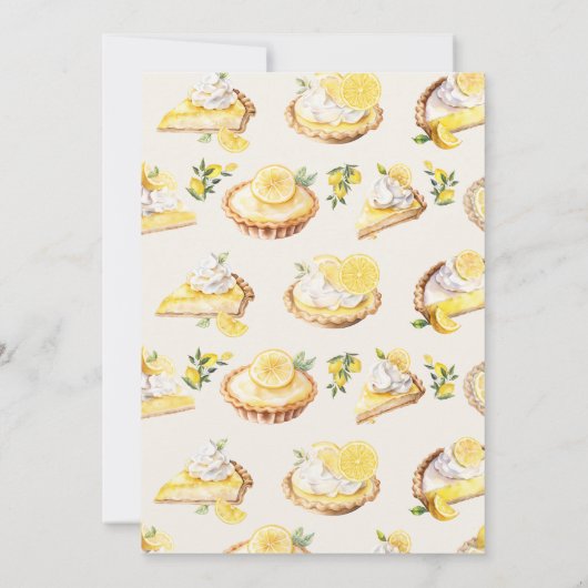 Een Cutie Pie is het bakken van Lemon Pie Cream Ba Kaart (Achterkant)