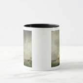 Een cutter in een sterke bries (olie op koper) mok (Midden)