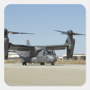 Een CV-22 Osprey bereidt voor op de start Vierkante Sticker
