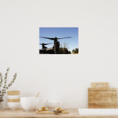 Een CV-22 Osprey bereidt zich voor op de start Poster (Keuken)